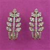 American Diamond Classic Earring With Mehndi Plating 2 Tone Plating Rhodium Plating