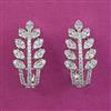 American Diamond Classic Earring With Mehndi Plating 2 Tone Plating Rhodium Plating