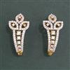 American Diamond Classic Earring With Mehndi Plating 2 Tone Plating Rhodium Plating