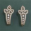 American Diamond Classic Earring With Mehndi Plating 2 Tone Plating Rhodium Plating