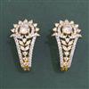 American Diamond Classic Earring With Mehndi Plating 2 Tone Plating Rhodium Plating