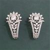 American Diamond Classic Earring With Mehndi Plating 2 Tone Plating Rhodium Plating