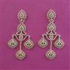 American Diamond Classic Earring With Mehndi Plating 2 Tone Plating Rhodium Plating