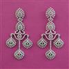 American Diamond Classic Earring With Mehndi Plating 2 Tone Plating Rhodium Plating