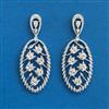 American Diamond Classic Earring With Rhodium Plating