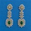 American Diamond Classic Earring With 2 Tone Plating