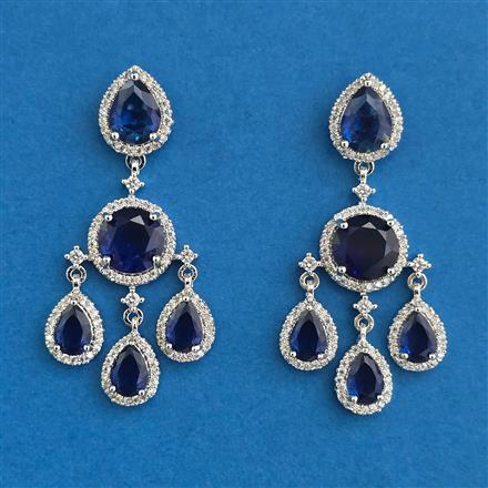American Diamond Classic Earring With Rhodium Plating