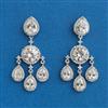 American Diamond Classic Earring With Rhodium Plating