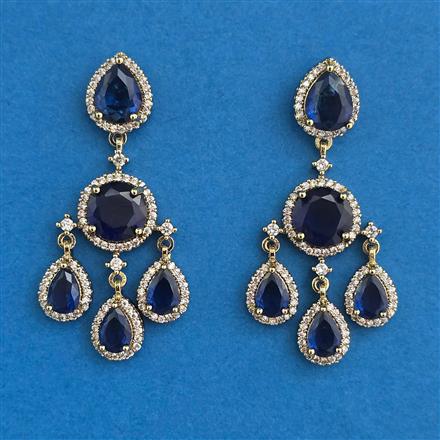 American Diamond Classic Earring With Mehndi Plating