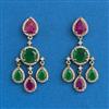 American Diamond Classic Earring With Mehndi Plating