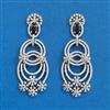 American Diamond Classic Earring With Rhodium Plating