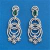 American Diamond Classic Earring With Rhodium Plating