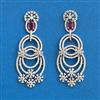 American Diamond Classic Earring With Rhodium Plating