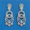 American Diamond Classic Earring With Rhodium Plating