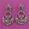American Diamond Classic Earring With Mehndi Plating
