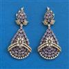 American Diamond Classic Earring With Mehndi Plating