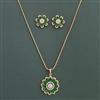 American Diamond Classic Pendant Set With 2 Tone Plating