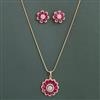 American Diamond Classic Pendant Set With 2 Tone Plating