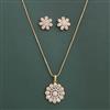 American Diamond Classic Pendant Set With 2 Tone Plating
