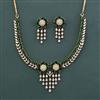 American Diamond Classic Necklace With Mehndi Plating