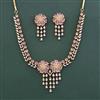 American Diamond Classic Necklace With Mehndi Plating