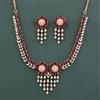 American Diamond Classic Necklace With Mehndi Plating
