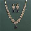 American Diamond Classic Necklace With 2 Tone Plating
