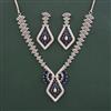 American Diamond Classic Necklace With Rhodium Plating