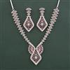 American Diamond Classic Necklace With Rhodium Plating
