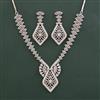 American Diamond Classic Necklace With Rhodium Plating