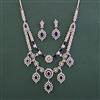 American Diamond Classic Necklace With Rhodium Plating