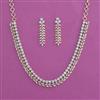American Diamond Delicate Necklace With 2 Tone Plating