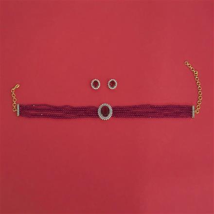 American Diamond Classic Necklace With 2 Tone Plating