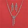 American Diamond Classic Necklace With Rhodium Plating