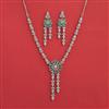 American Diamond Classic Necklace With Rhodium Plating