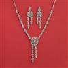 American Diamond Classic Necklace With Rhodium Plating