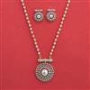 American Diamond Moti Pendant Set With 2 Tone Plating