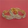 American Diamond Openable Bangles With 2 Tone Plating