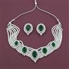 American Diamond Choker Necklace With Rhodium Plating