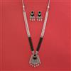 American Diamond Classic Pendant Set With Rhodium Plating