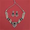 American Diamond Classic Necklace With Rhodium Plating