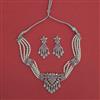 American Diamond Classic Necklace With Rhodium Plating