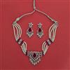 American Diamond Classic Necklace With Rhodium Plating