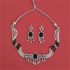 American Diamond Classic Necklace With Rhodium Plating