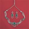 American Diamond Classic Necklace With Rhodium Plating