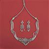 American Diamond Classic Necklace With Rhodium Plating