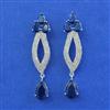 American Diamond Classic Earring with Rhodium Plating