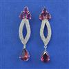 American Diamond Classic Earring with Rhodium Plating