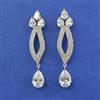 American Diamond Classic Earring with Rhodium Plating