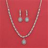 American Diamond Moti Necklace with Rhodium Plating